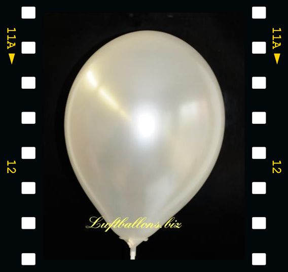 Video: Luftballon Perlmutt Weiß